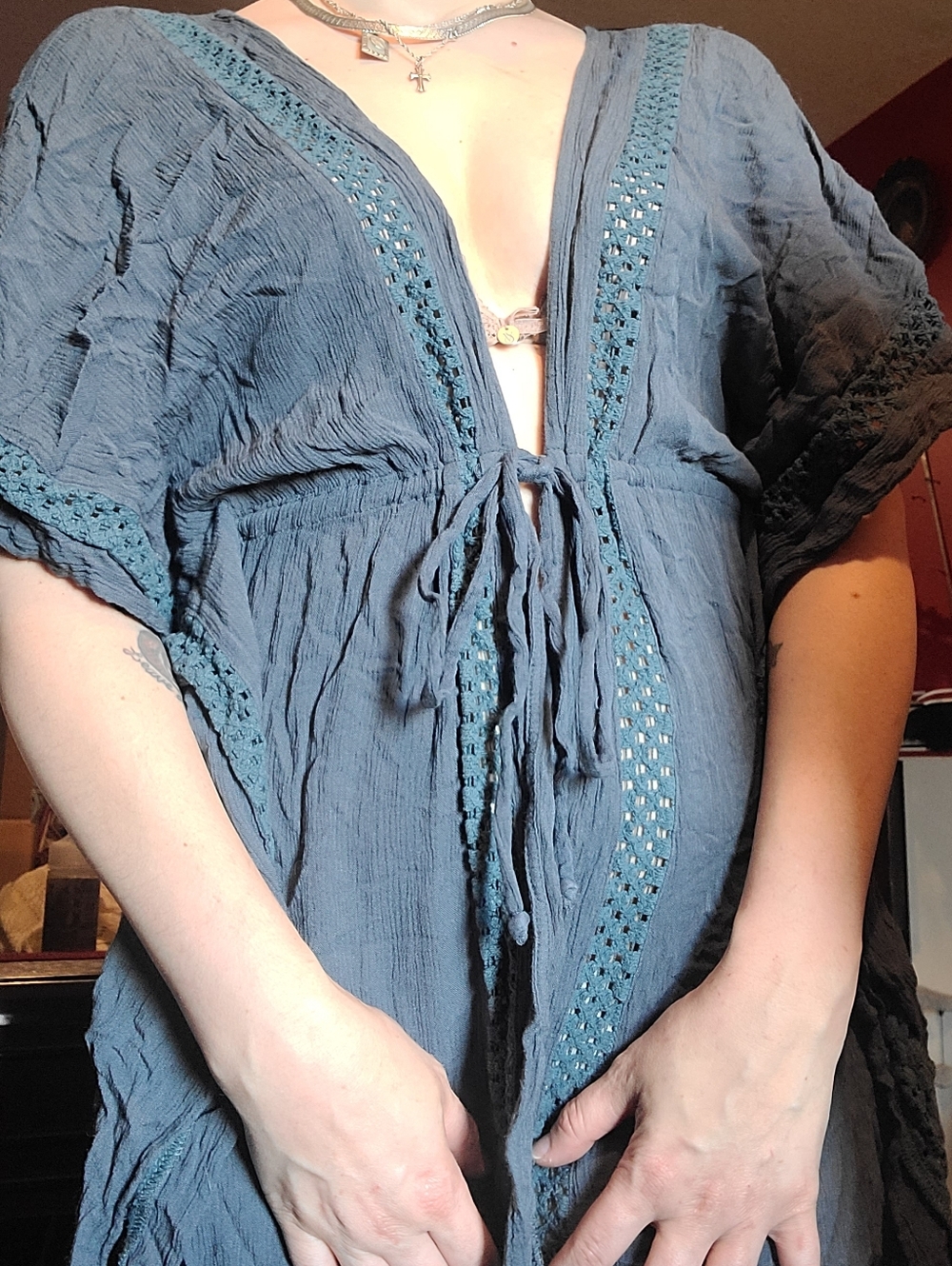 Women's Tie-Front Boho Top